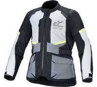 Alpinestars Andes Air Drystar veste textile de moto imperméable, noir/gris/jaune, Taille S
