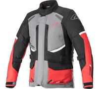 Alpinestars Andes V3 Drystar Veste textile moto, noir-gris-rouge, taille L pour homme