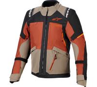 Alpinestars Veste textile Andes V4 Drystar® – Imperméable – 3XL Homme Marron foncé/Rouge/Noir