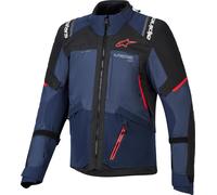 Alpinestars Andes V4 Drystar Veste textile de moto imperméable, noir-bleu, taille 2XL pour homme