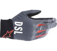Alpinestars AS-DSL Shotaro Gants de moto, gris-rouge, taille M pour homme
