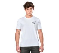 Alpinestars Asym SS Csf Tee T-Shirt de Sport Manches Courtes Col Rond, Blanc, Medium Homme