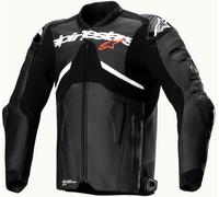 Alpinestars Atem V5 veste en cuir de moto perforée, noir-blanc, taille 60 pour homme