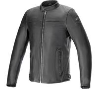 Alpinestars Blacktrack Blouson en cuir de moto, noir, taille S pour homme