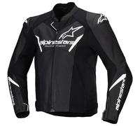 Alpinestars Faster V3 Airflow, veste en cuir 52 Noir/Blanc Noir/Blanc