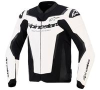Alpinestars Veste moto en cuir GP Force V2 Blanc/Noir Taille 50 Homme