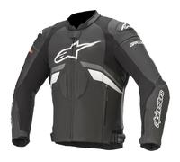 Alpinestars GP Plus R V3, veste en cuir 52 Noir/Gris Foncé/Blanc Noir/Gris Foncé/Blanc