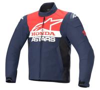Alpinestars Honda SMX Softshell Veste textile de moto imperméable, bleu/noir/rouge, Taille S