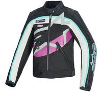 Alpinestars Veste moto textile Idles déperlante Noir/Blanc/Pourpre Taille XS (dames/pour homme)