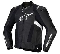 Alpinestars Blouson de moto Missile V3 en cuir - Noir/Blanc Taille 52 Homme
