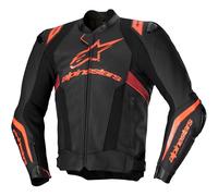 Alpinestars Veste en cuir Missile V3 Ignition 60 - Noir/Rouge néon/Rouge foncé