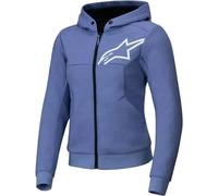 Alpinestars Stella Chrome V2 Sport Sweat à capuche zippé de moto pour femmes, bleu, taille 2XL