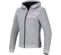 Alpinestars Stella Chrome V2 Sport Sweat à capuche zippé de moto pour femmes, gris, taille M