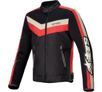 Alpinestars T-Dyno Air Blouson textile de moto, noir-rouge-beige, taille XL pour homme