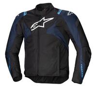 Alpinestars T-Jaws V4 Veste textile de moto imperméable, noir-bleu, taille M pour homme