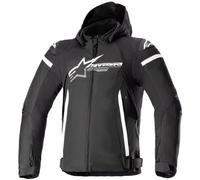 Alpinestars Zaca, veste textile imperméable L Noir/Blanc Noir/Blanc