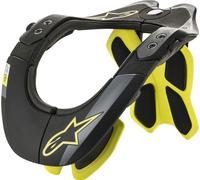Alpinestars BNS Tech-2 Protecteur de cou, noir-jaune, taille XS M pour homme