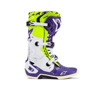 Alpinestars Bottes Tech 10 Dirt Studios® Édition Limitée White Purple Yellow Fluo