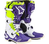 ALPINESTARS Bottes Tech 10 Dirt White / Purple / Yellow Fluo 10