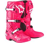 Alpinestars Tech 10, bottes 10 US Fuchsia/Blanc Fuchsia/Blanc
