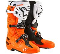 Alpinestars Tech 10 Enduro, bottes 13 US Orange Néon/Noir/Blanc Orange Néon/Noir/Blanc