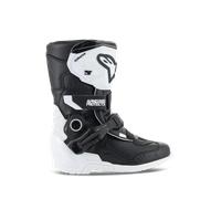 Alpinestars Tech 3S Bottes de motocross pour enfants, Blanc/Noir, Taille 28