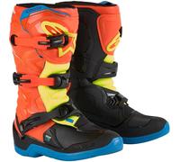 ALPINESTARS Bottes Tech 3S Junior Orange Fluo / Enamel Blue / Yellow Fluo 2024 5 (EU 38)
