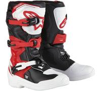 Alpinestars Tech 3S Bottes de motocross pour jeunes, noir-blanc-rouge, taille 42