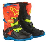 ALPINESTARS Bottes Tech 3S Kids Orange Fluo / Enamel Blue / Yellow Fluo 2024 13 (EU 32)