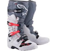 ALPINESTARS Bottes Tech 7 Enduro Light Gray / Dark Gray / Bright Red 10 (EU 44.5)