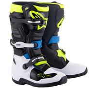 Alpinestars Tech 7S Bottes de motocross pour les jeunes, noir-bleu-jaune, taille 39