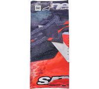 Alpinestars Buff Ignite Couvre-chef multifonctionnel, noir/rouge, Taille unique