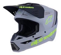 Alpinestars S-M3 Radium Casque de motocross, gris-jaune, taille S pour homme
