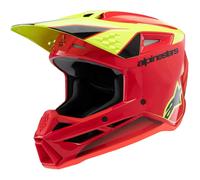 Alpinestars SM3 Fray Casque de motocross pour jeunes, rouge-jaune, taille M