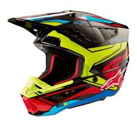 ALPINESTARS Casque moto S-M5 Action 2 Black / Yellow Fluo / Bright Red Glossy 2024 L