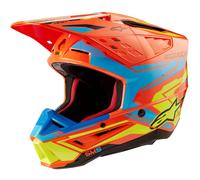 ALPINESTARS Casque moto S-M5 Action 2 Orange Fluo / Cyan / Yellow Fluo Glossy 2024 XL