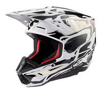 Alpinestars Casque de motocross S-M5 Mineral XXL Mat noir/blanc/gris foncé