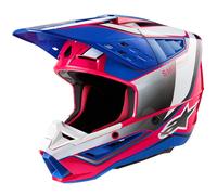 ALPINESTARS Casque moto S-M5 Sail White / Diva Pink / Enamel Blue Glossy 2024 L