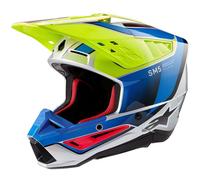 ALPINESTARS Casque moto S-M5 Sail Yellow Fluo / Enamel Blue / Silver Glossy 2024 XXL