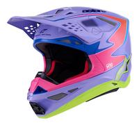 ALPINESTARS Casque moto Supertech M-10 Jett Lawrence R01 Purple / Pink / Yellow Fluo XL