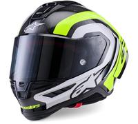alpinestars S-R10 Arius carbone Casque Intégral Carbone/Jaune néon L unisex noir