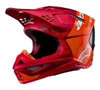 Alpinestars Supertech S-M10 Flood 2024 Casque de motocross, rouge, taille S pour homme