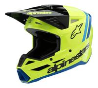 Alpinestars SM3 Radium Casque de motocross jeunesse, jaune/noir, Taille Y/M (50/51)
