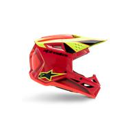 Alpinestars Casque S-M3 Fray Junior ECE 22.06 Red Yellow Fluo Black Glossy, Taille: YM