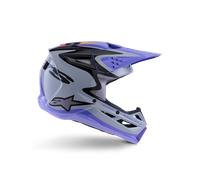 Alpinestars Casque S-M3 Jettson ECE 22.06 Gray Purple Black Glossy, Taille: XXL