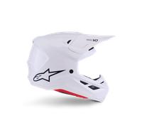 Alpinestars Casque S-M7 Solid ECE 22.06 White Glossy, Taille: XL
