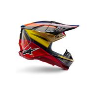 Alpinestars Casque Supertech M10 Era ECE 22.06 Gold Yellow Rio Red Glossy