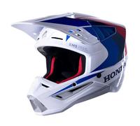 Alpinestars Casque de motocross SM5 Honda blanc-rouge-bleu Taille XS Homme