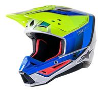 Alpinestars Casque cross SM5 Sail Jaune fluo / Bleu émaillé / Argent XL