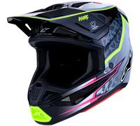 Alpinestars S-M7 Blaster Casque de motocross, noir/gris/jaune, Taille XL (61/62)